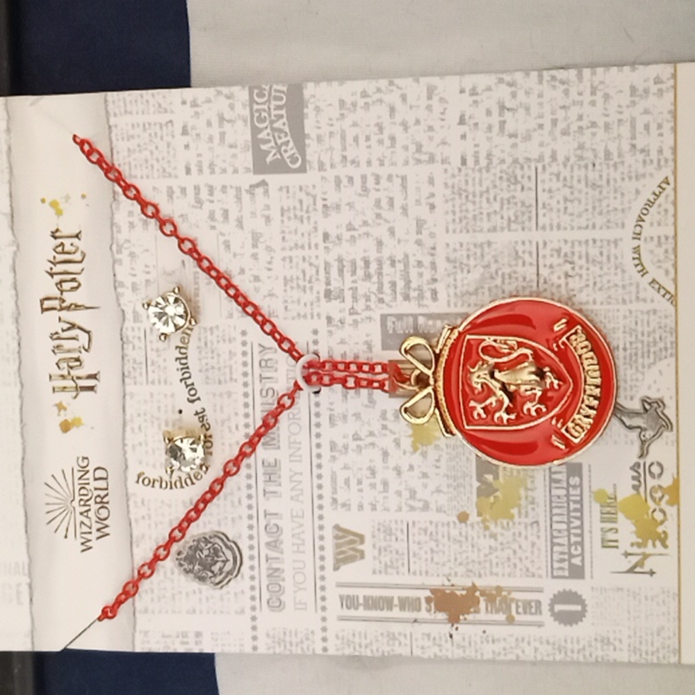 Harry Potter necklace earrings set